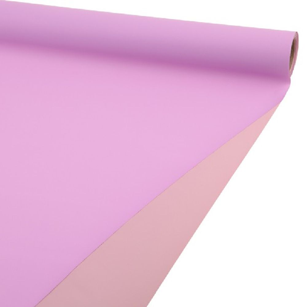 Пленка матовая 2-х сторонняя 57смx10м 63mic (Розовый-сиреневый)