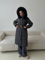 Пуховик Fresh макси графит