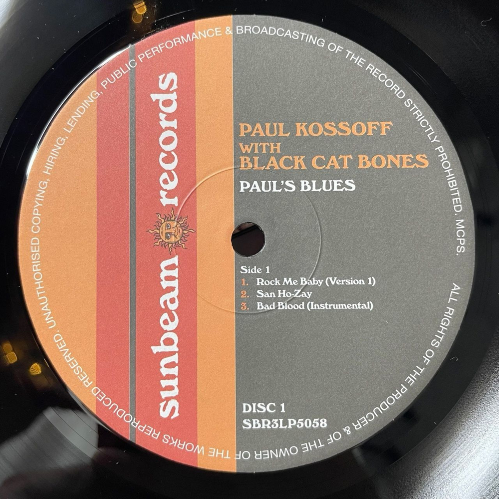 Винтажная виниловая пластинка LP Paul Kossoff With Black Cat Bones Pauls Blues (UK 2008)