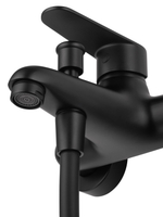 Смеситель для ванны с душевым гарнитуром WONZON & WOGHAND ALFA, Черный матовый (WW-AE3201-MB)