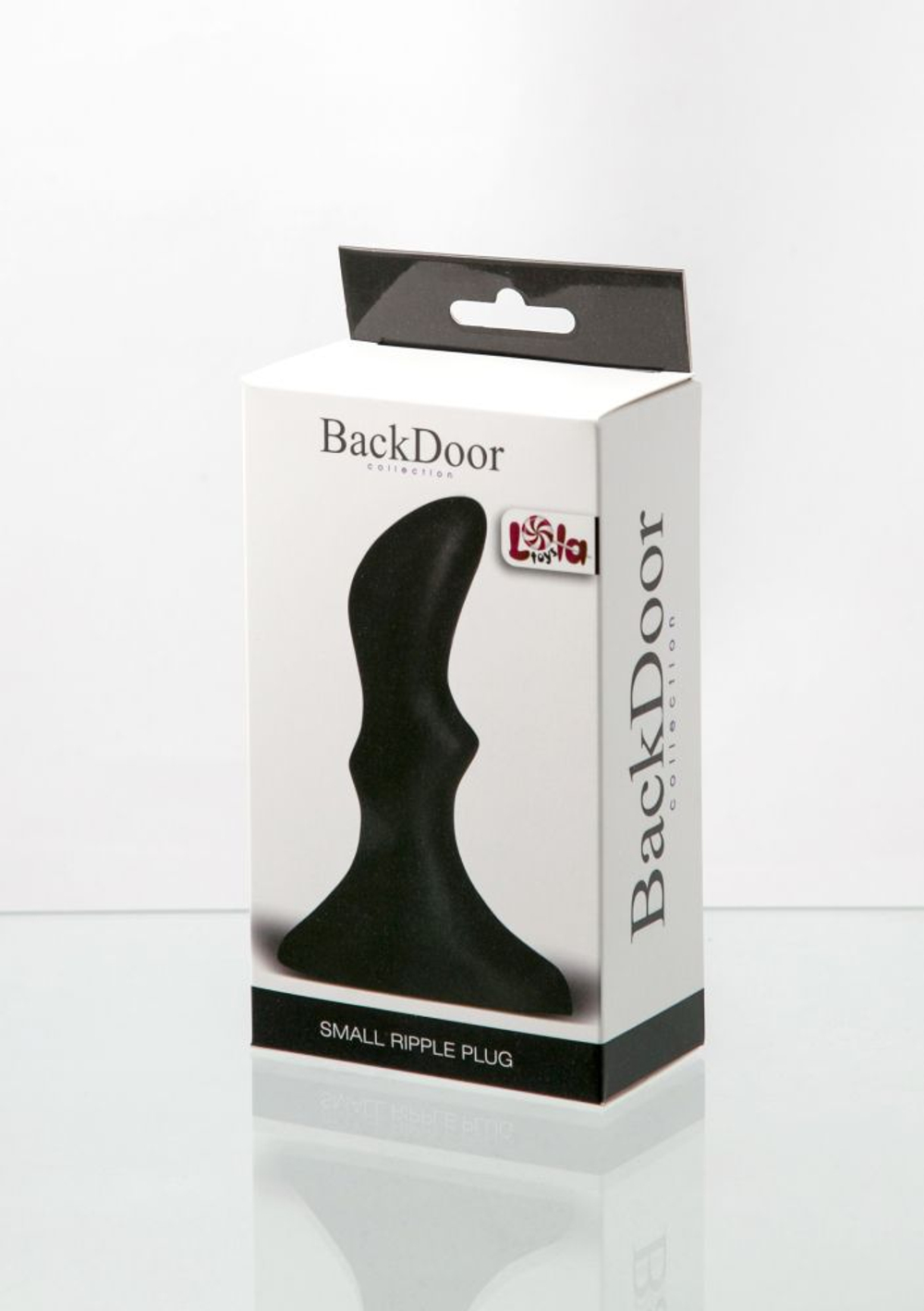 Рифленый черный анальный стимулятор Small ripple plug - 10 см.
