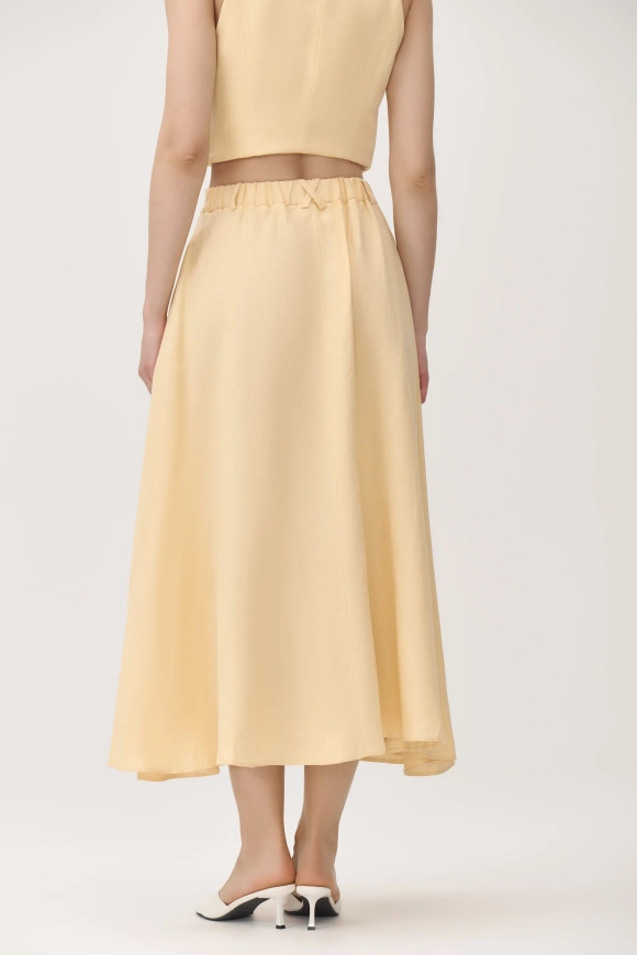 Льняная юбка А-силуэта