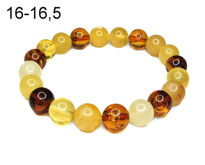 Браслет из цельных янтарных шаров