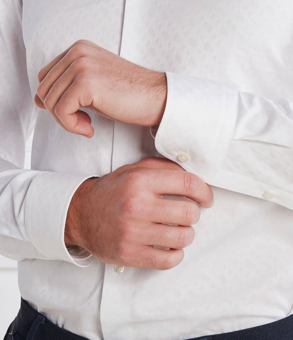 Рубашка H-HANK-kent-C1-214 BOSS BLACK - белый(50473310)