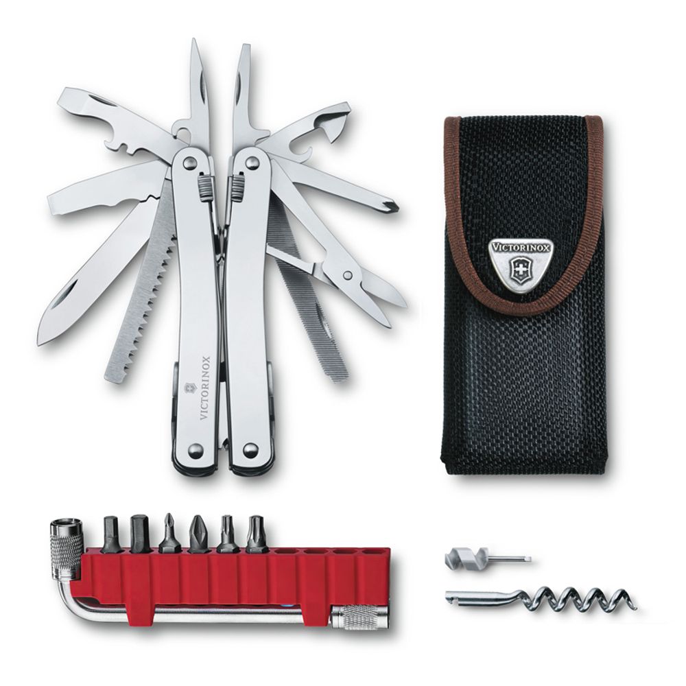 Мультитул Victorinox SwissTool Spirit X Plus, 105 мм, 35 функций, нейлоновый чехол