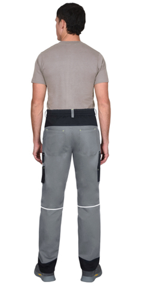 Брюки СИРИУС-АРКТИК средне-серые с чёрным тк. мех. стрейч