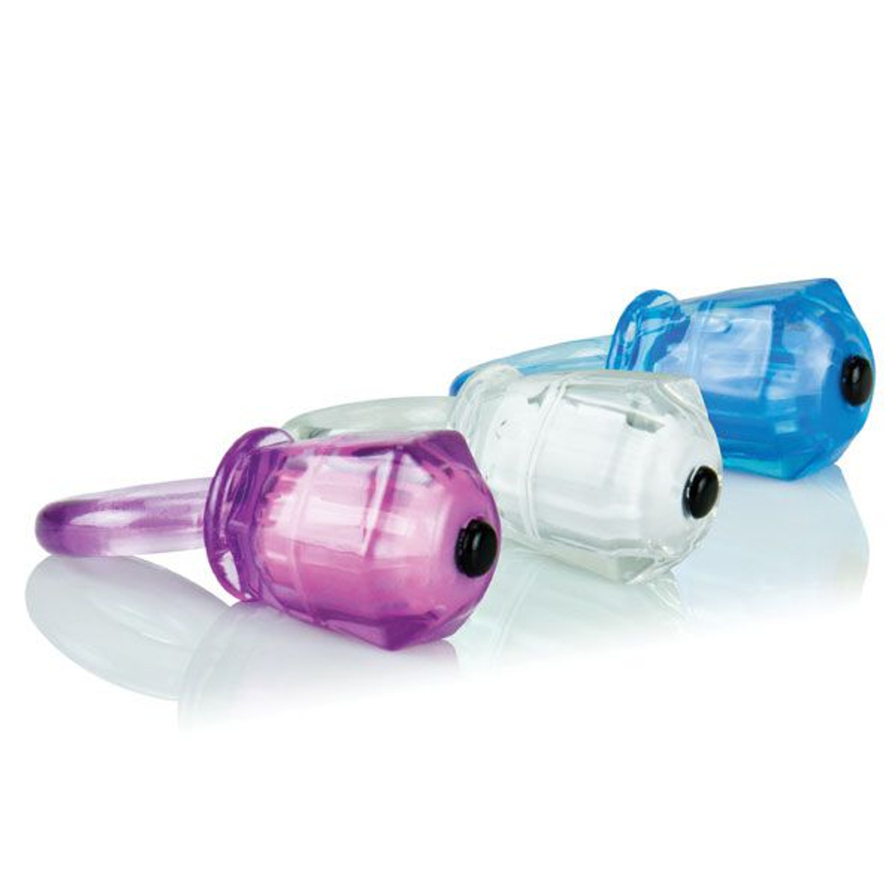 Виброкольцо на пенис с большим бриллиантом Bling O (Цвет: разноцветный)