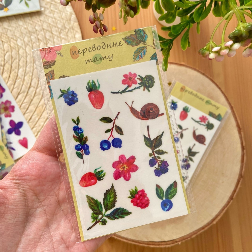 переводные тату «ягодки» 🍓