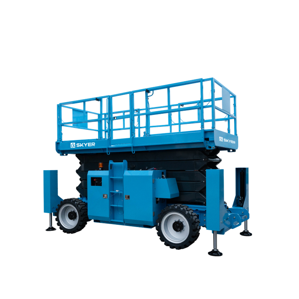 Подъемник самоходный дизельный ножничный с выдвижными платформами SKYER DPL1868