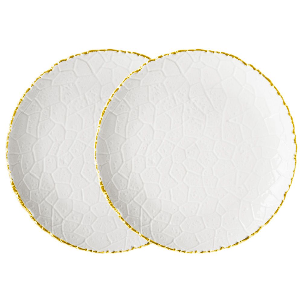 НАБОР ТАРЕЛОК ЗАКУСОЧНЫХ LEFARD "CHARM" 2 ШТ. 19*2,5 СМ (С ЗОЛОТОЙ ЛИНИЕЙ)