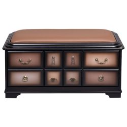 Банкетка Пандора 2 с обувницей Орех Оберджин Шоколад