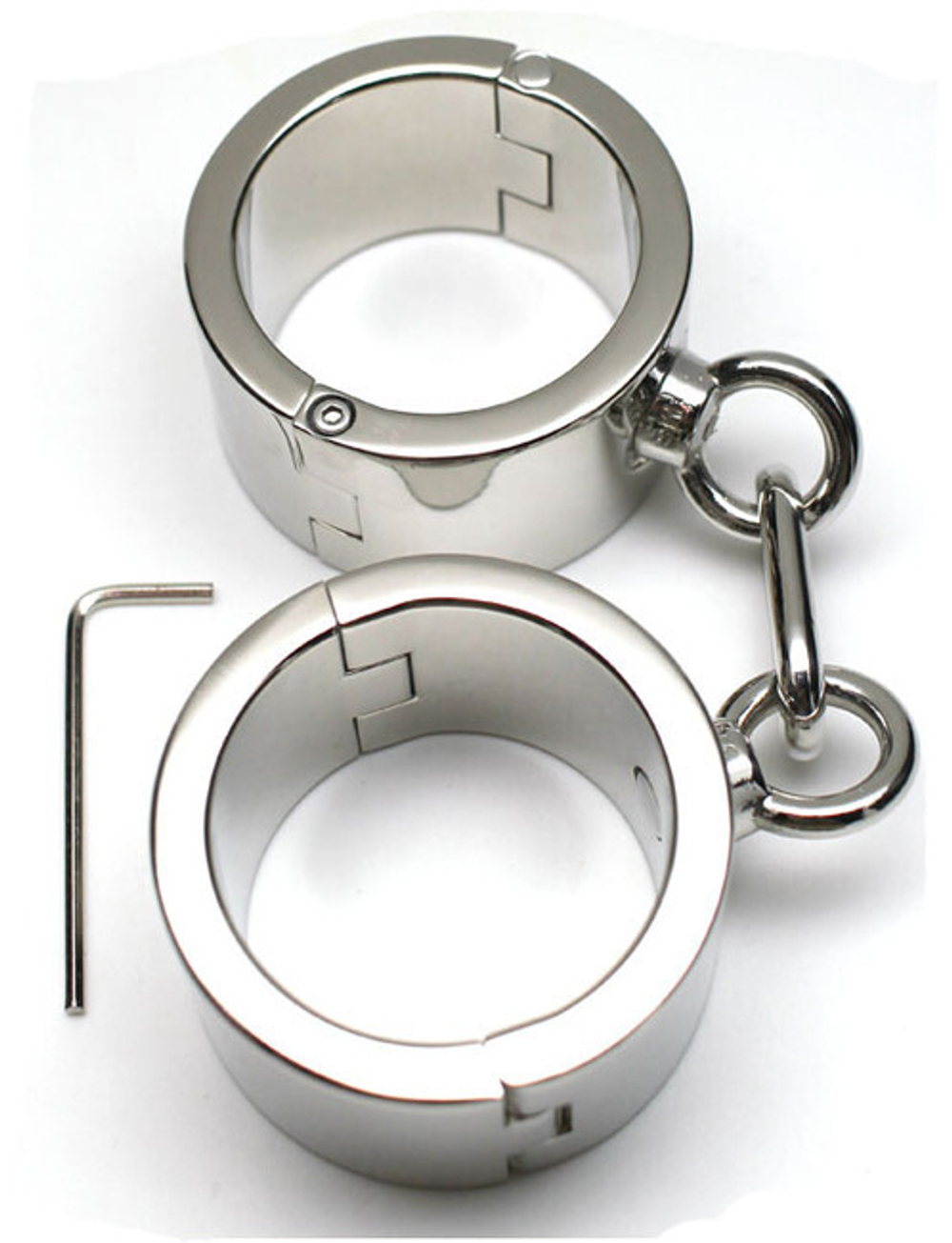 Металлические наручники тяжелые для профессионалов BDSM (736 грамм) (Цвет: серебряный)
