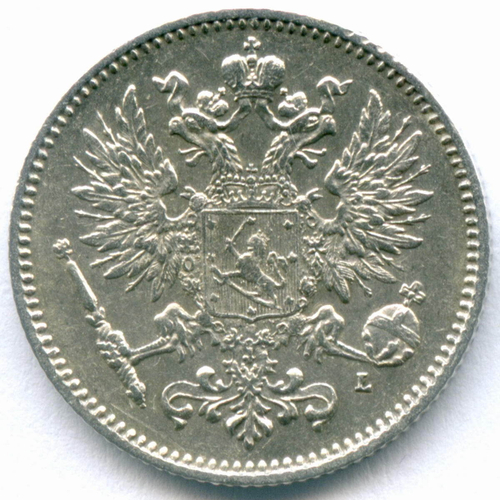 50 пенни 1911 год (L). Россия для Финляндии. XF