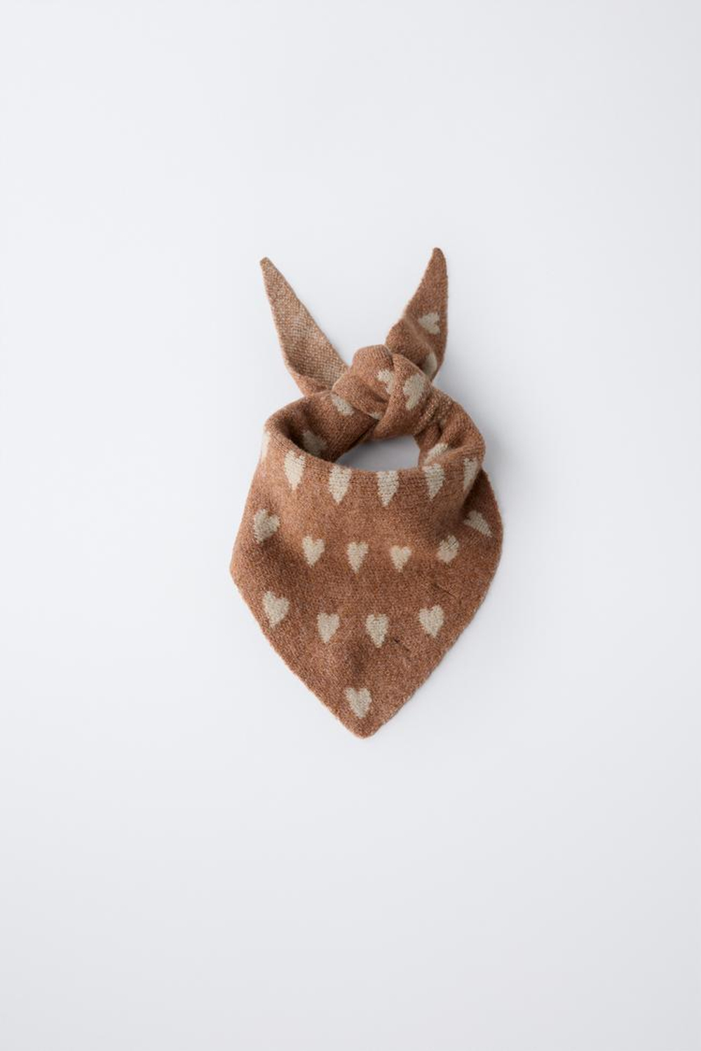 ZARA ТРЕУГОЛЬНЫЙ ПЛАТОК С ПРИНТОМ, РОЗОВЫЙ МЕЛАНЖ