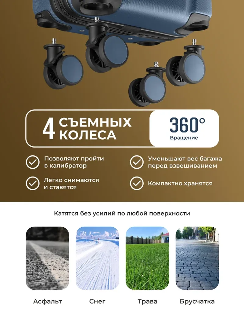 Чемодан Bonle размер XS Темно-синий