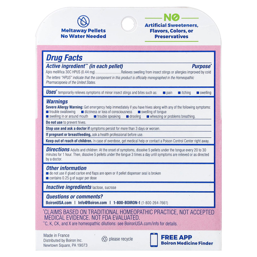 Boiron, Apis, гранулы для рассасывания, 3 тюбика, прибл. 80 гранул в 1