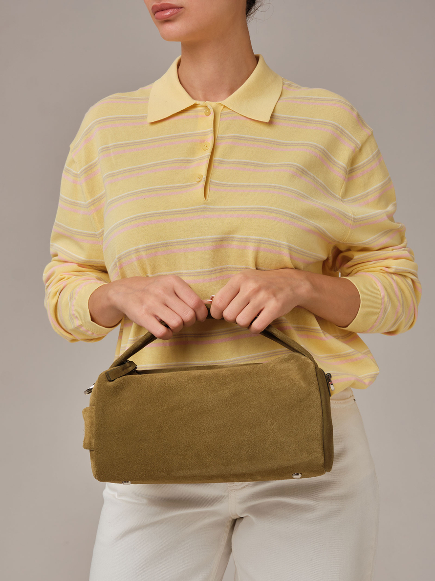 Замшевая сумка Solea DBR 31365 белый мох