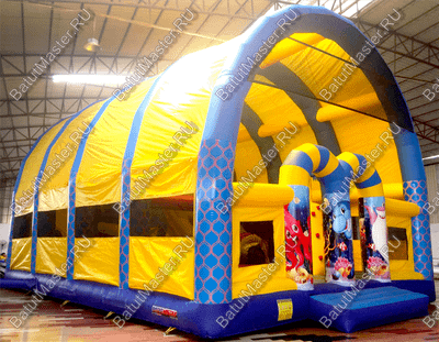 Надувной батут "Морской бриз с крышей"