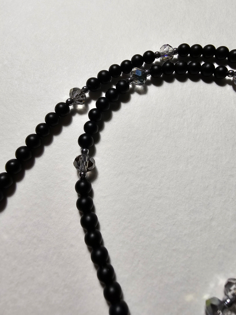 Колье ручной работы из Агата и хрусталя "Хрустальный"