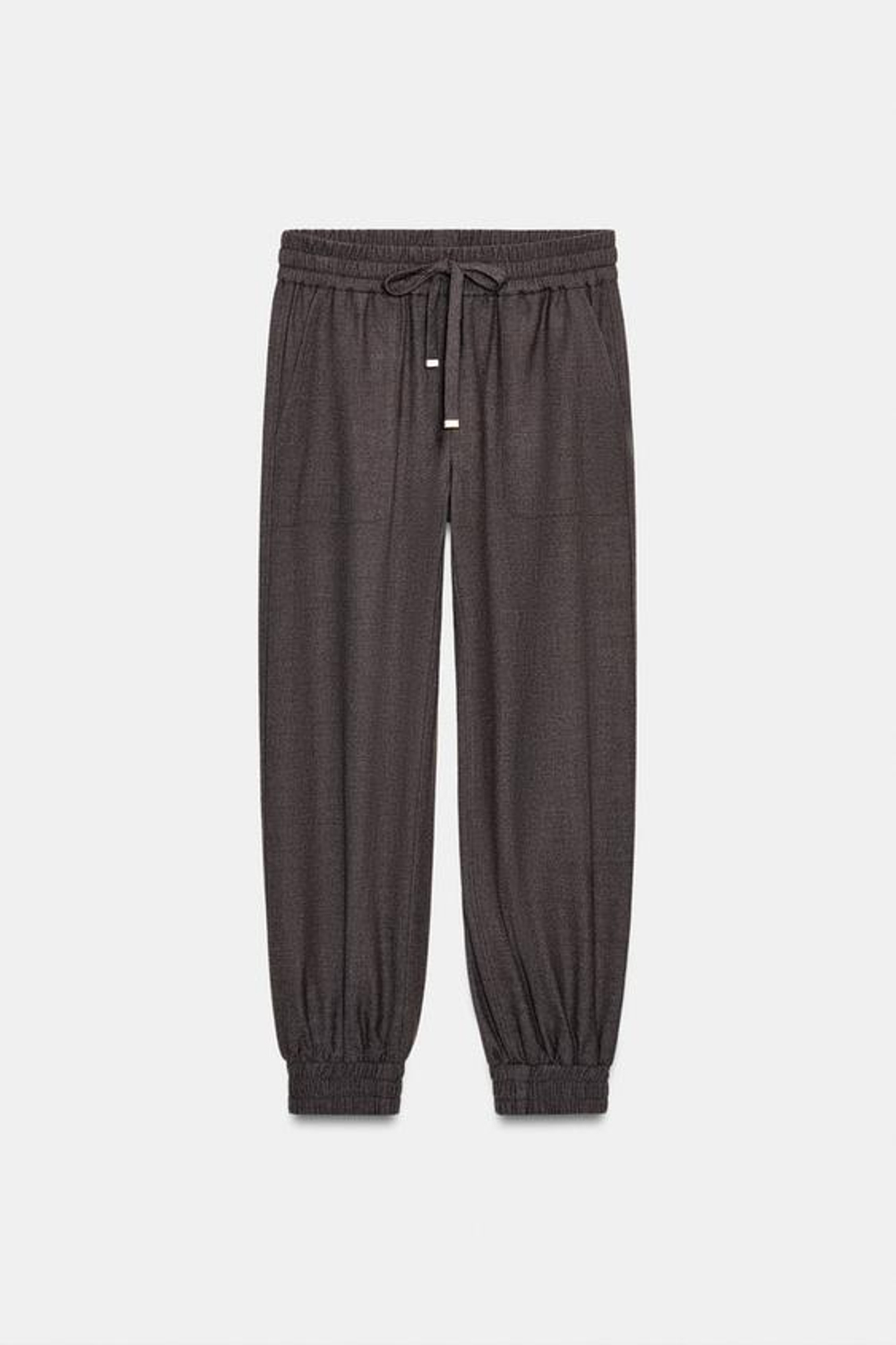 ZARA ДЖОГГЕРЫ С МАНЖЕТАМИ, КОРИЧНЕВЫЙ МЕЛАНЖ