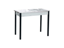 Нью йорк фотопечать стол обеденный раздвижной со стеклянной поверхностью / белый мрамор/бетон белый/черный 900*600 (1200)