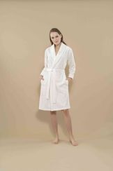ANTOINETTE кремовый махровый женский халат Tivolyo Home (Турция)