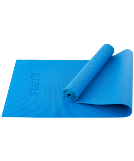 Коврик для йоги и фитнеса FM-101, PVC, 173x61x0,3 см, синий