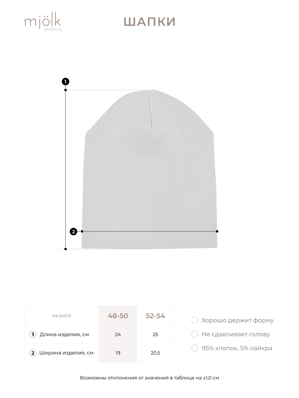 Шапка Mjölk Storm Gray, уценка