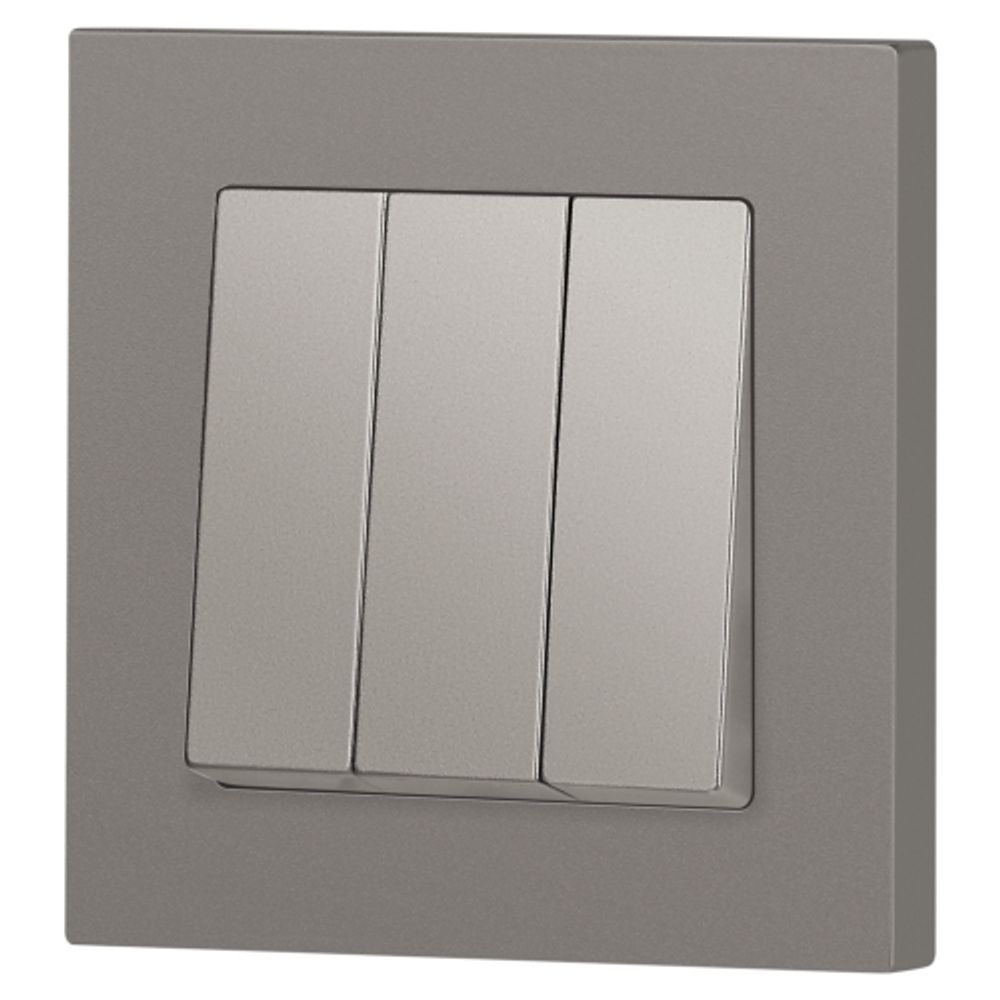 Выключатель Intro Accent 6-106-09 тройной, 10А-250В, IP20, СУ, AL/CU, титан