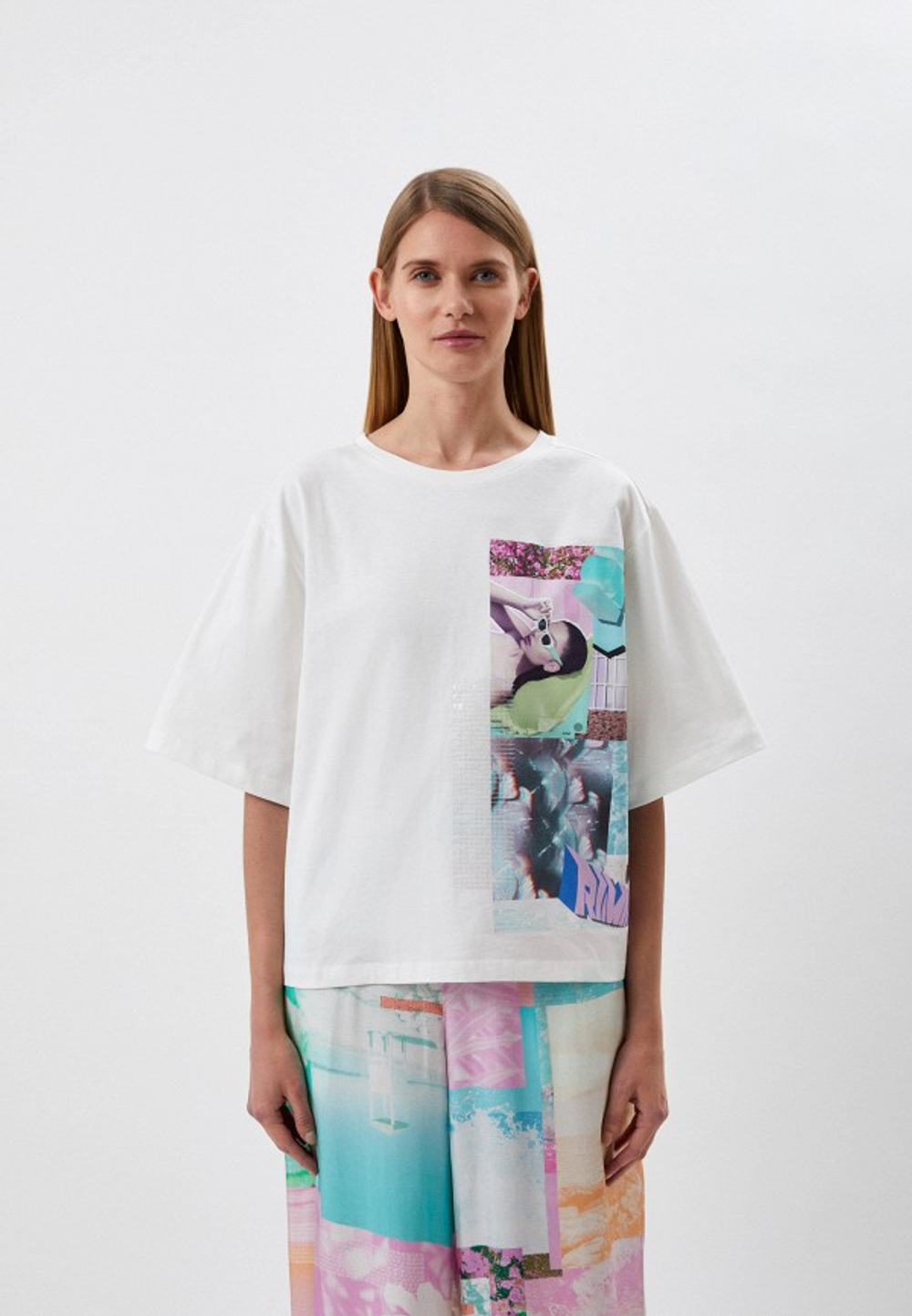 Лонгслив укороченный жен. ICE PLAY 4301103 молочный мороженное