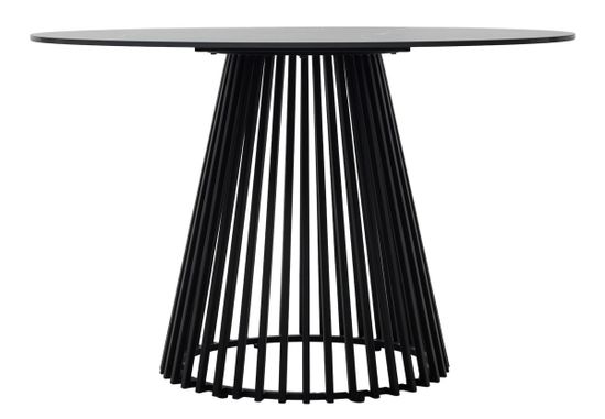 Стол TERNI 120 MATT BLACK MARBLE SOLID CERAMIC Черный мрамор матовый, керамика /Черн.каркас