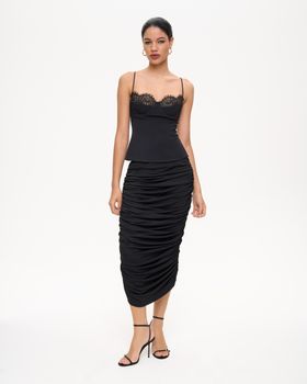 Топ корсетного типа из крепа