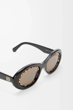 Loewe Солнцезащитные очки овальной формы, черный