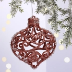 Подвеска «Ажурная капля» 9,5 см, Янтарь