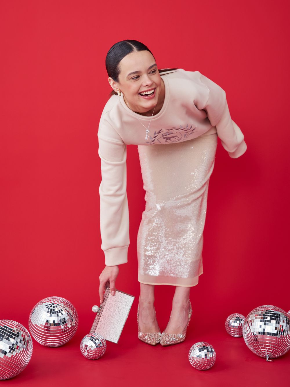 ЮБКА В ПАЙЕТКАХ PASTEL BEIGE