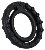 Чёрное кольцо для пениса Steely Cockring