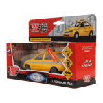Модель ин. мет. "Lada Калина такси" 12см, свет/звук, откр. дв. в коробка CT1049WB-T (48) (Технопарк)