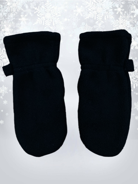 5005 Варежки детские флисовые черные (14)
