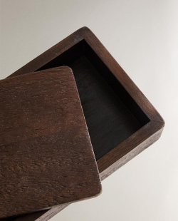 Zara Home Коробка для хранения из дерева, цвет коричневый, 11 см