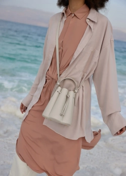 POLENE СУМКА NUMERO HUIT MINI, ЦВЕТ МЕЛА