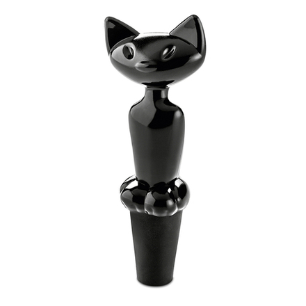 Пробка для бутылки miaou, черная