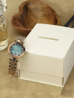 Часы наручные кварцевые LIVEWISHES на металлическом браслете, золотистый W9022220-03
