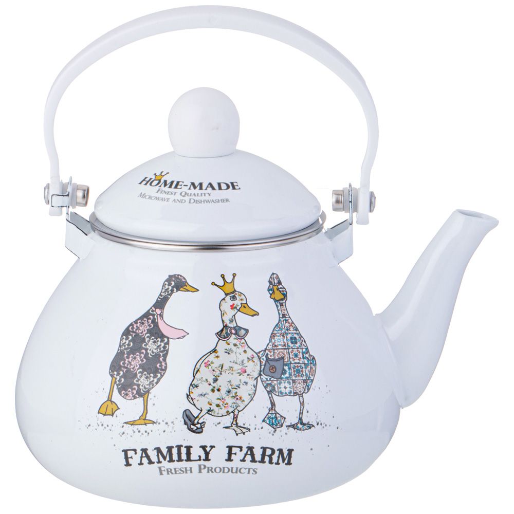 ЧАЙНИК AGNESS ЭМАЛИРОВАННЫЙ СЕРИЯ "FAMILY FARM", 1,3 Л