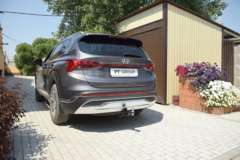 Фаркоп с унив. электрикой Smart, съёмный квадрат, HYUNDAI Santa Fe 2021-, KIA Sorento 2021- (паспорт и сертификат) ПТ ГРУПП.HSF-21-991122.00