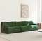 Трехместный компрессионный диван 4626, 290 см, темно-зеленый велюр