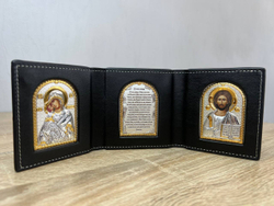 Складень карманный Спаситель Молитва Владимирская 90х255мм