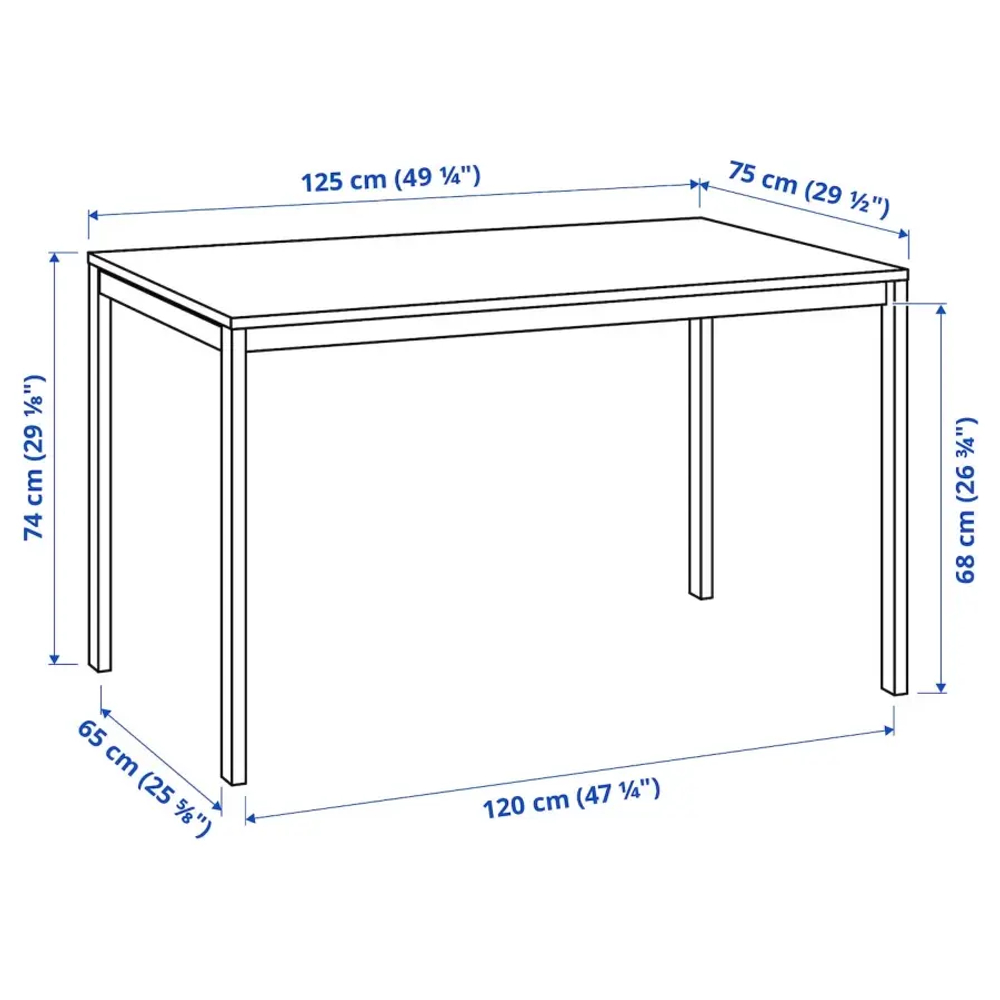 Кухонный стол - MELLTORP/KÄTTIL IKEA/МЕЛЛЬТОРП / КЭТТИЛ ИКЕА, 125х75х74 см, белый/серый