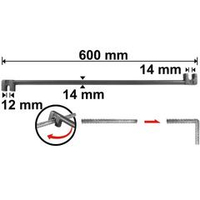 Струбцина для гибки арматуры 600 мм INGCO HBB12141