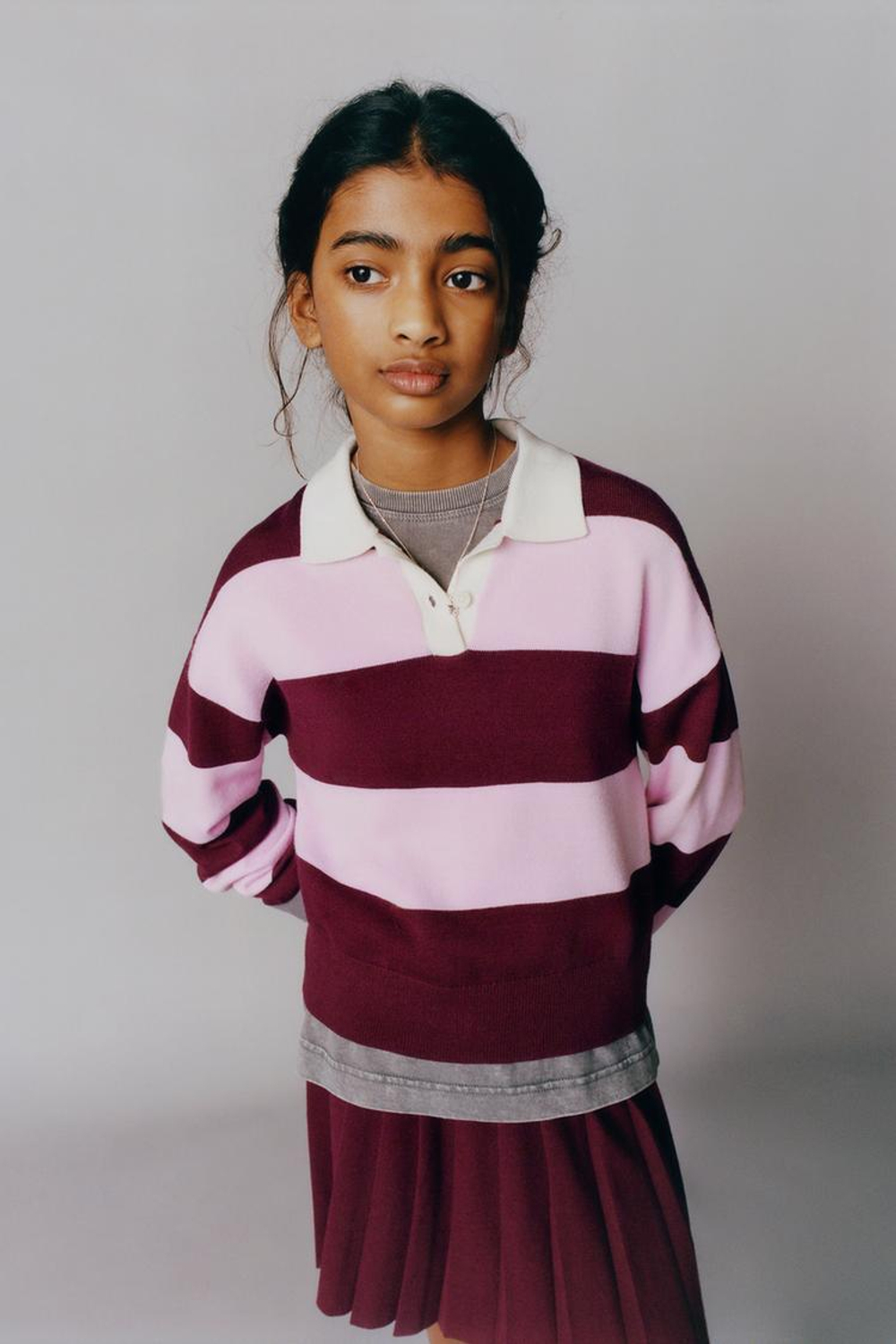 ZARA ЮБКА В СКЛАДКУ, РОЗОВЫЙ