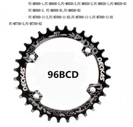 Звезда DECKAS 30Т.  цв. черный BCD 96 Shimano XTR/M7000/M8000 / M9000